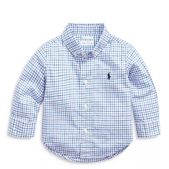 Polo by Ralph Lauren Kids Blue Checkered Shirt - Picture 1 of 6